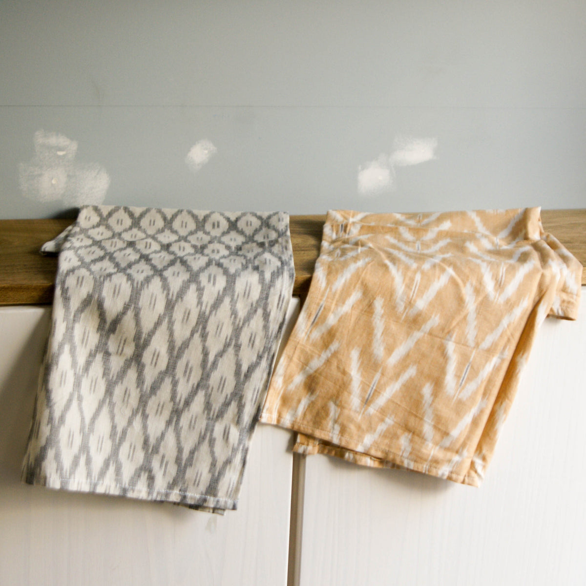 Rustic Tea Towels.  Screen printing, Trendy kitchen colors, Dish towels